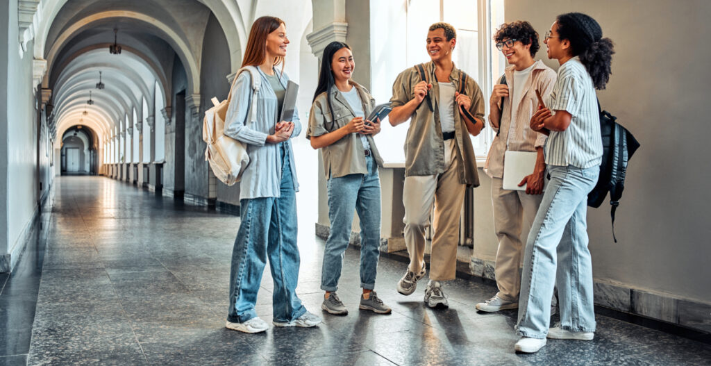 Students talking